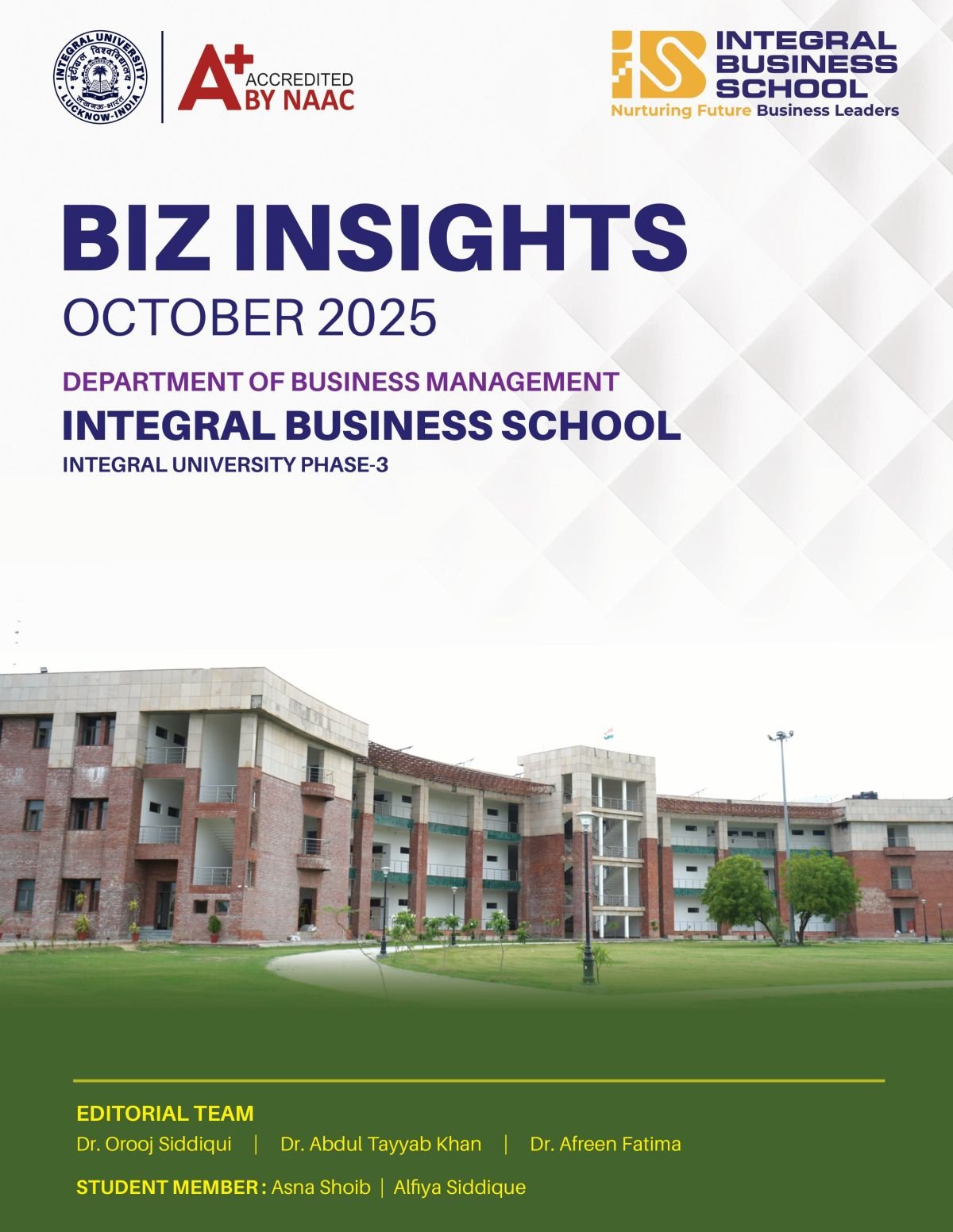 Featured in Integral Business School’s “Biz Insights” – October 2025 | Tanweer Sidd